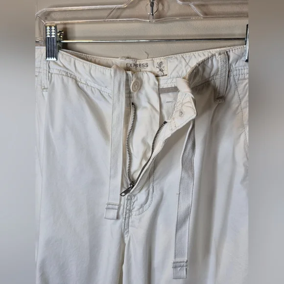 Express White Drawstring Pants - Picture 8 of 11